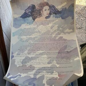 Angel Guardian Art Print - Purple and Blue Wings